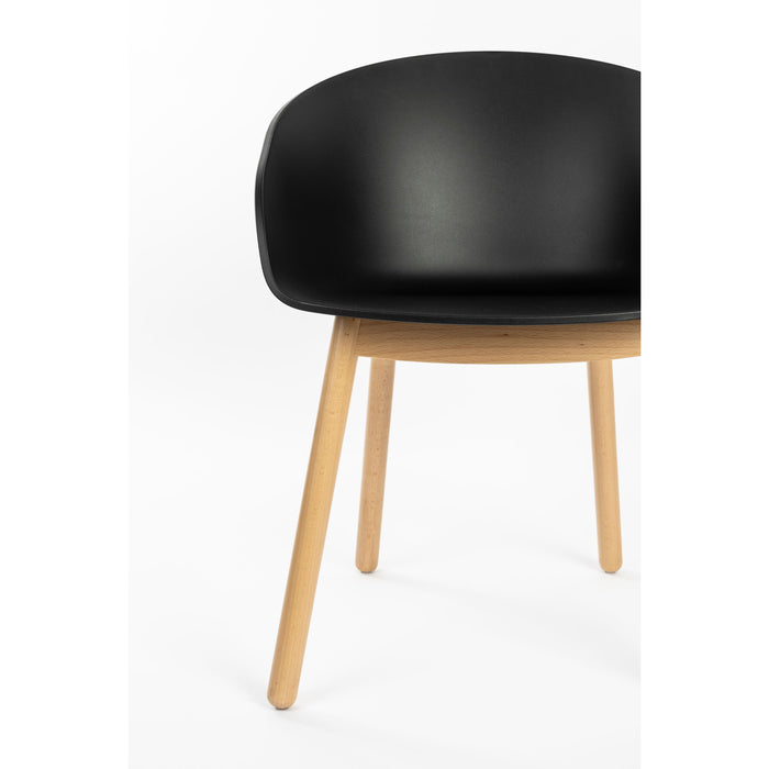 Zuiver Void Eetkamerstoelen Eiken Zwart - Set van 2