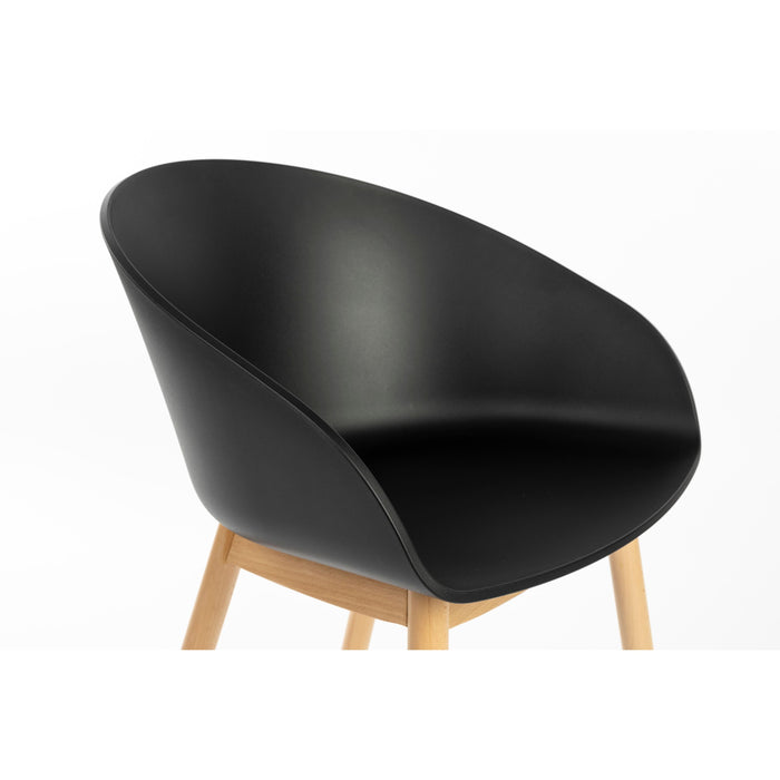 Zuiver Void Eetkamerstoelen Eiken Zwart - Set van 2