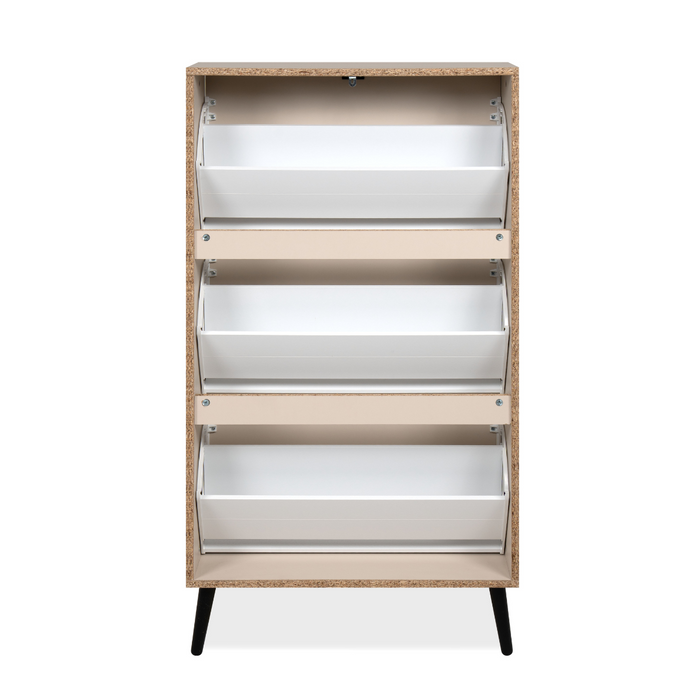 Calicosy - Schoenenkast VIGO - B70 cm - Cappuccino | zwart