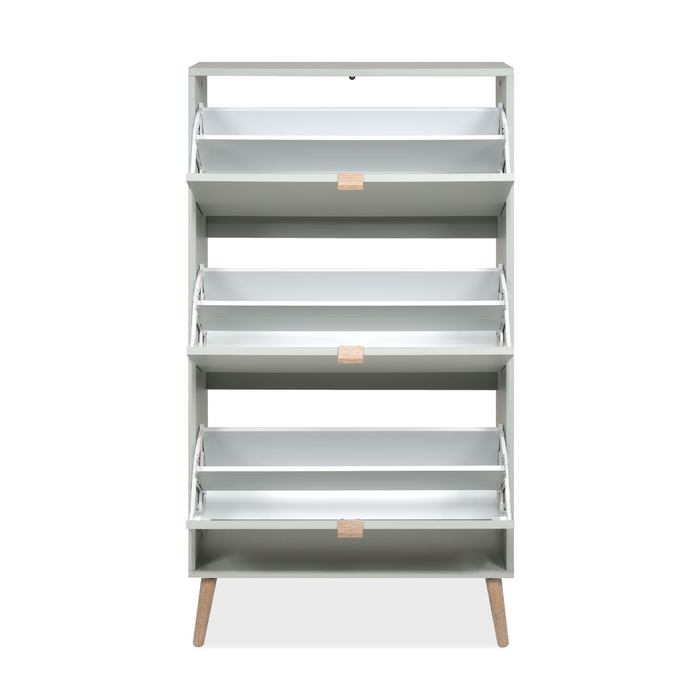Calicosy - Schoenenkast VIGO - B70 cm - Salie | Sonoma-eik