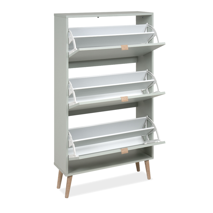 Calicosy - Schoenenkast VIGO - B70 cm - Salie | Sonoma-eik