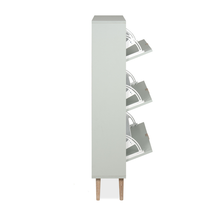 Calicosy - Schoenenkast VIGO - B70 cm - Salie | Sonoma-eik