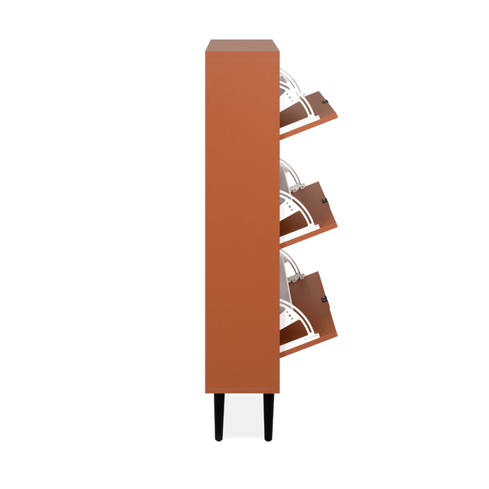 Calicosy - Schoenenkast VIGO - B70 cm - Terracotta | zwart