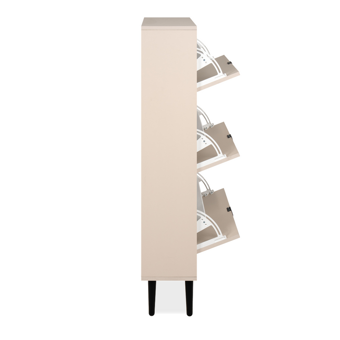 Calicosy - Schoenenkast VIGO - B70 cm - Cappuccino | zwart