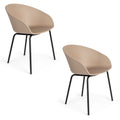 Zuiver Void Eetkamerstoelen Beige| Bruin - Set van 2