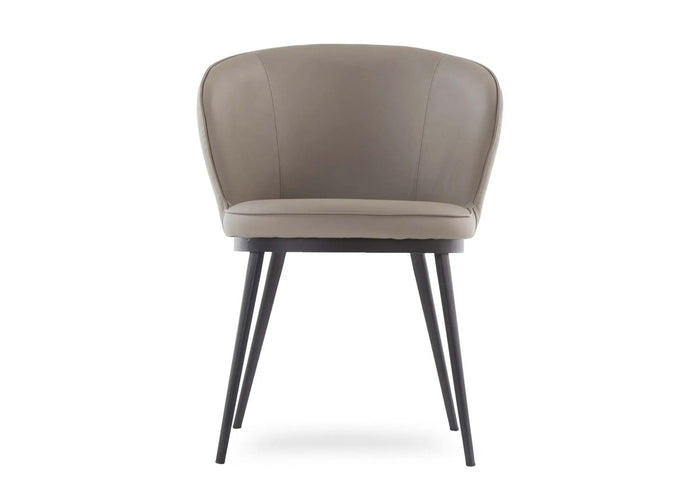 Giga Living - Eetkamerstoel Taupe PU Leer - Zithoogte 48cm - Gain