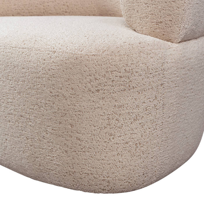 WOOOD Boris Fauteuil - Polyester - Warm Zand - 70x103x80