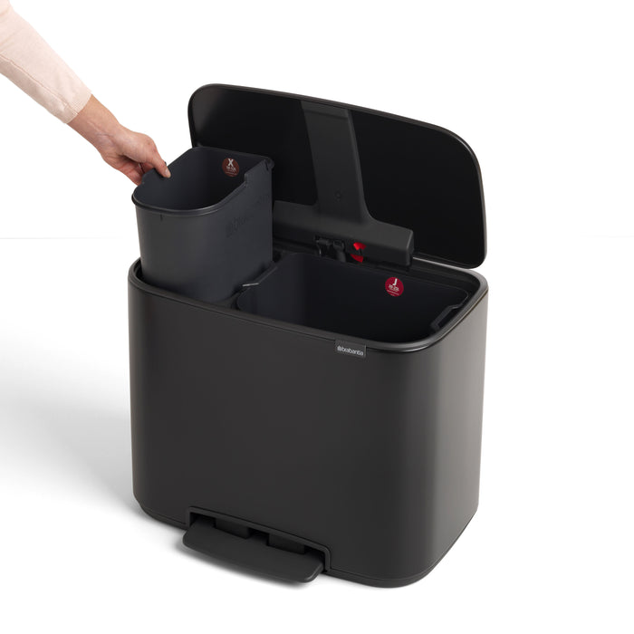 Brabantia Bo Pedaalemmer 11 + 23 L - Zwart