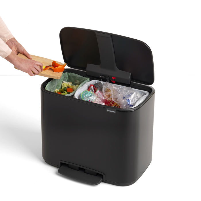 Brabantia Bo Pedaalemmer 11 + 23 L - Zwart
