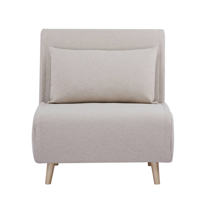 sweeek - Omvormbare fauteuil stof houten frame 1 zitplaats