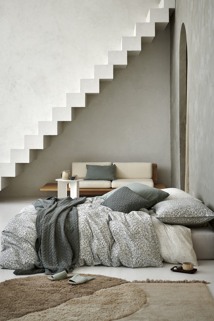 Pure Sprei Stone | 180 x 260 cm | Grijs | Beige | Katoen