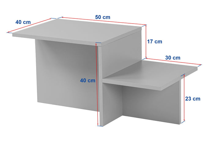 Giga Meubel - Salontafel Zwart Hout - 80x40x40cm - Harmony