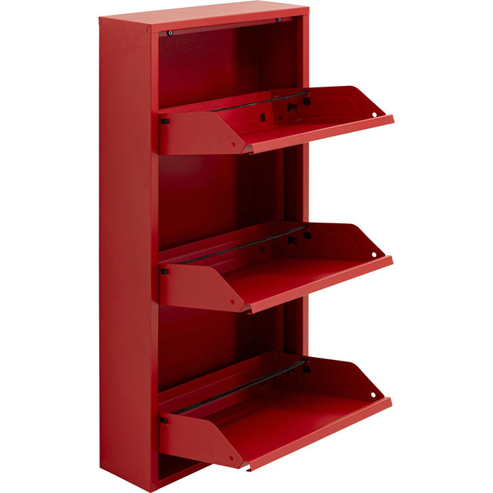 Schoenenkast Caruso rood 3 laden Kare Design