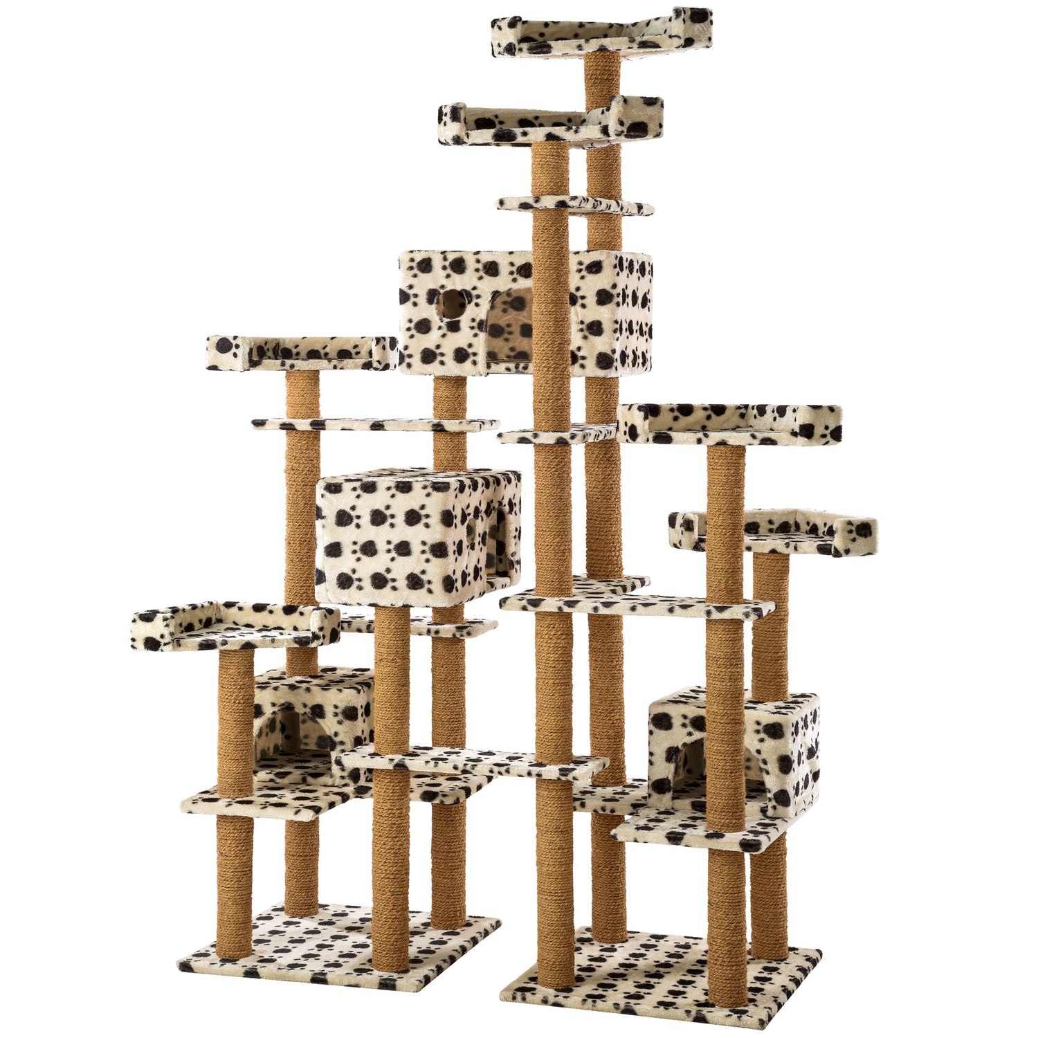 tectake® Krabpaal Mieze - Zwart|beige