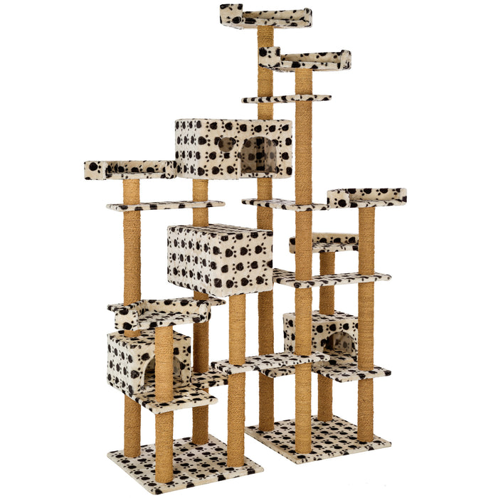 tectake® Krabpaal Mieze - Zwart|beige