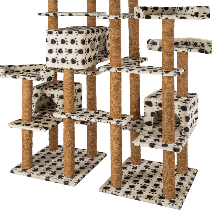 tectake® Krabpaal Mieze - Zwart|beige