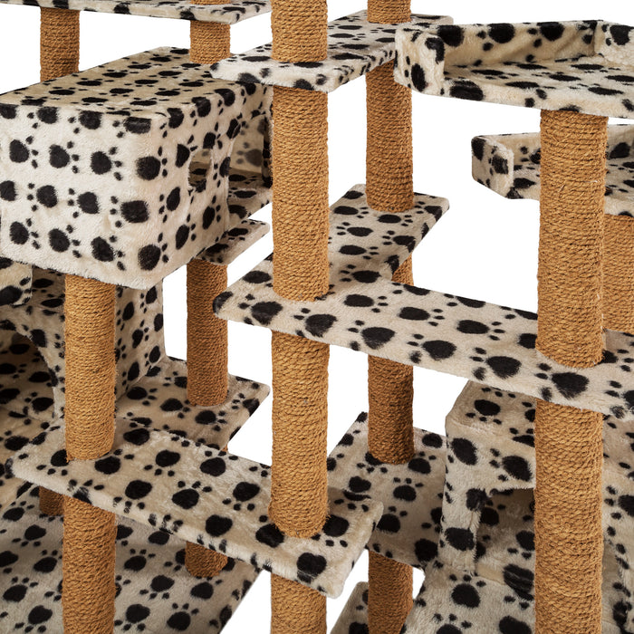tectake® Krabpaal Mieze - Zwart|beige