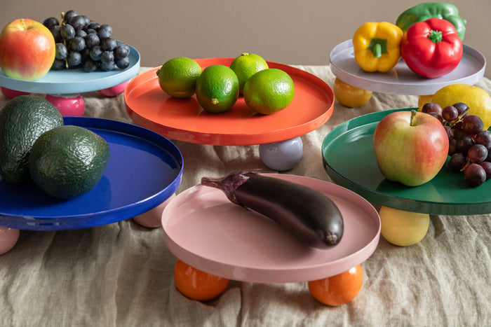 present time - Tray Double Funky Round Large