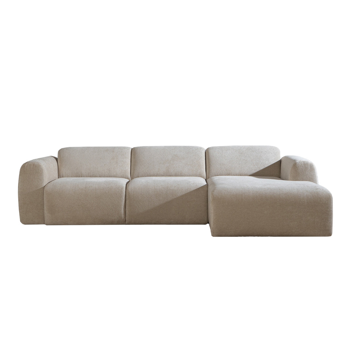 Bronx71 Hoekbank Maine chenille stof beige rechts