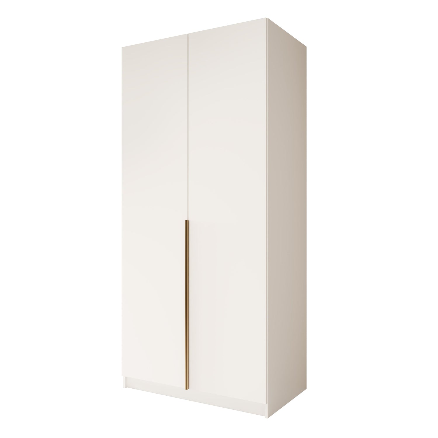 Meubella - Kledingkast Bruno 2 - Wit - 100 cm