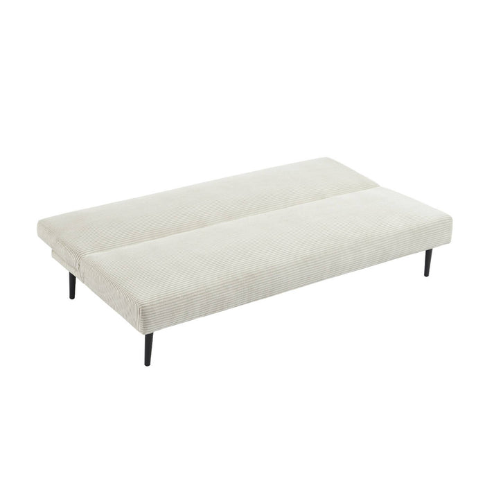 sweeek - 3-zits slaapbank corduroy, metalen onderstel