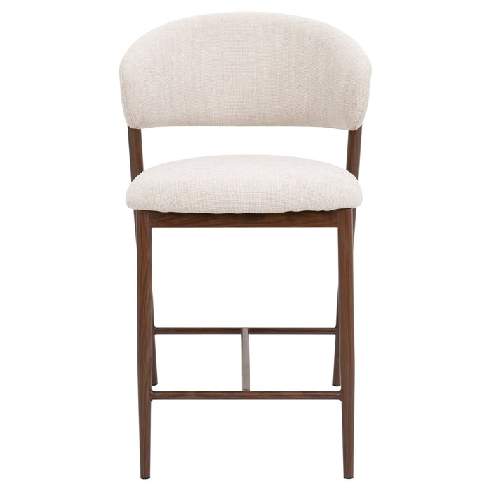 DÉJA Living - DÉJA Barstoel Skive Beige|Walnoot - Set van 2