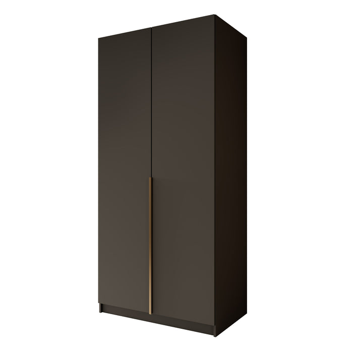 Meubella - Kledingkast Bruno 2 - Zwart - 100 cm