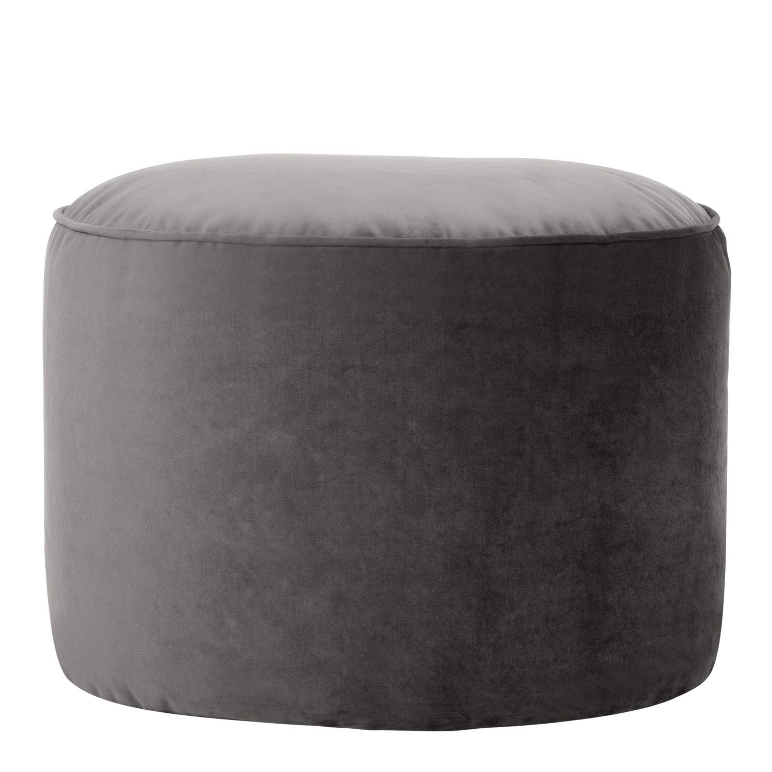 icon Milano XL Poef - Velours - Houtskool