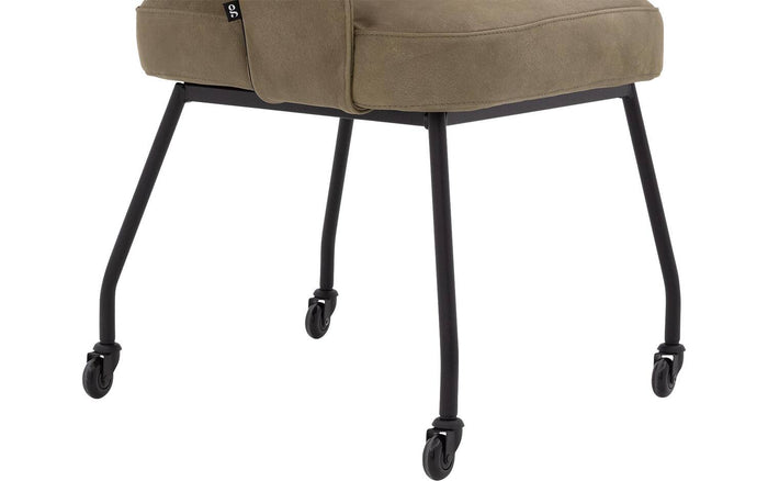 Goossens  Eetkamerstoel Ostuni (leer) -  Leder met armleuning