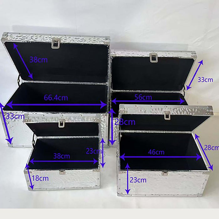 Kare Design Caldera Opberger - zilver - Set van 4