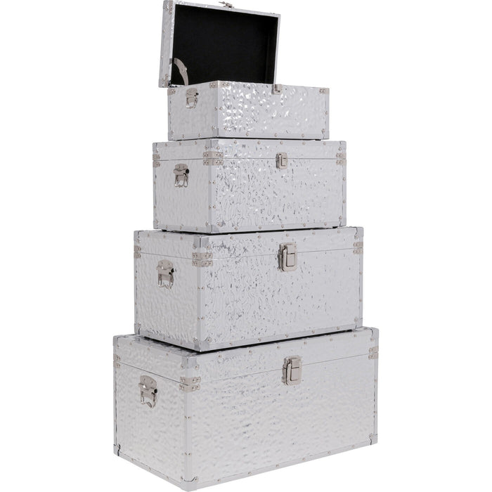 Kare Design Caldera Opberger - zilver - Set van 4