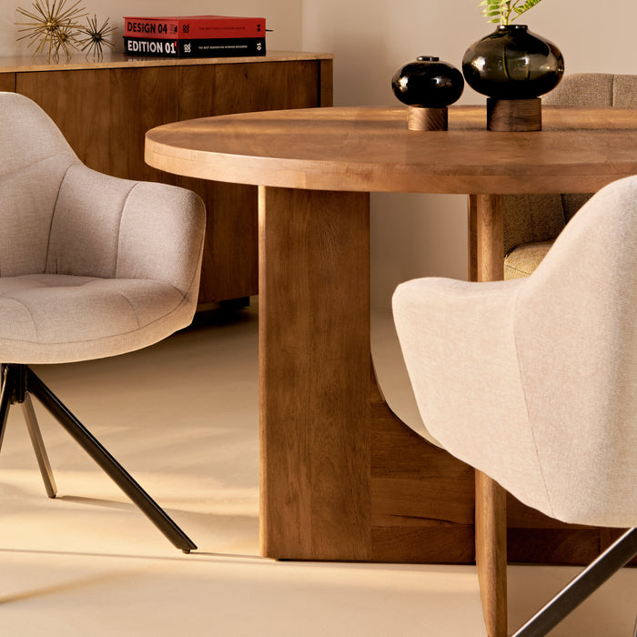 by fonQ Brato Eettafel Ø 120 cm - Mangohout