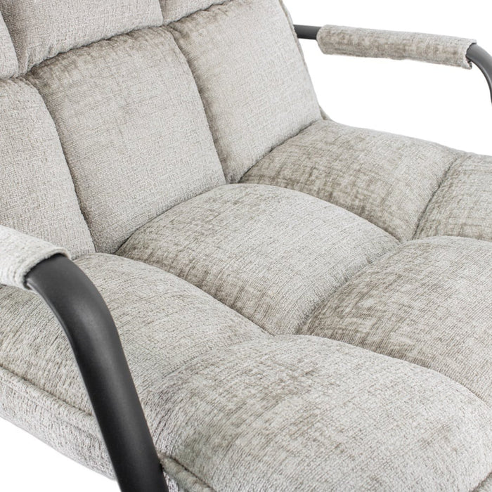 Draaifauteuil met Armleuning - Fauteuil - Beige - 70 x 80 x 100 cm