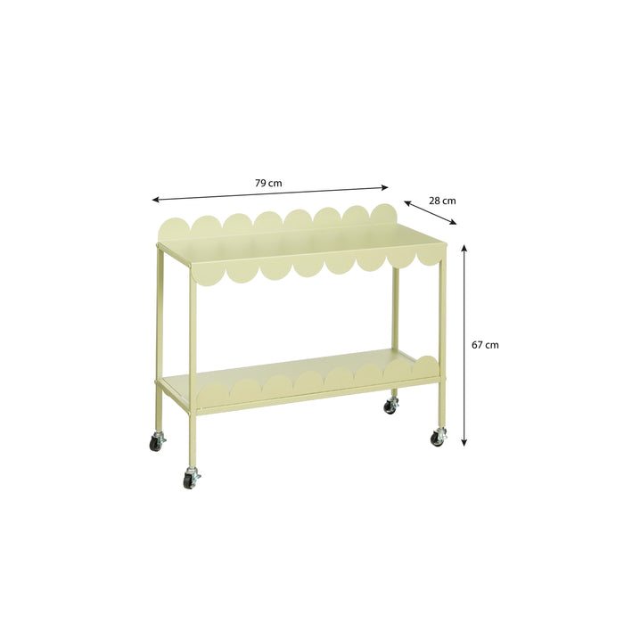 Mica Decorations Plantentafel op Wielen - L79 x B28 x H67 cm