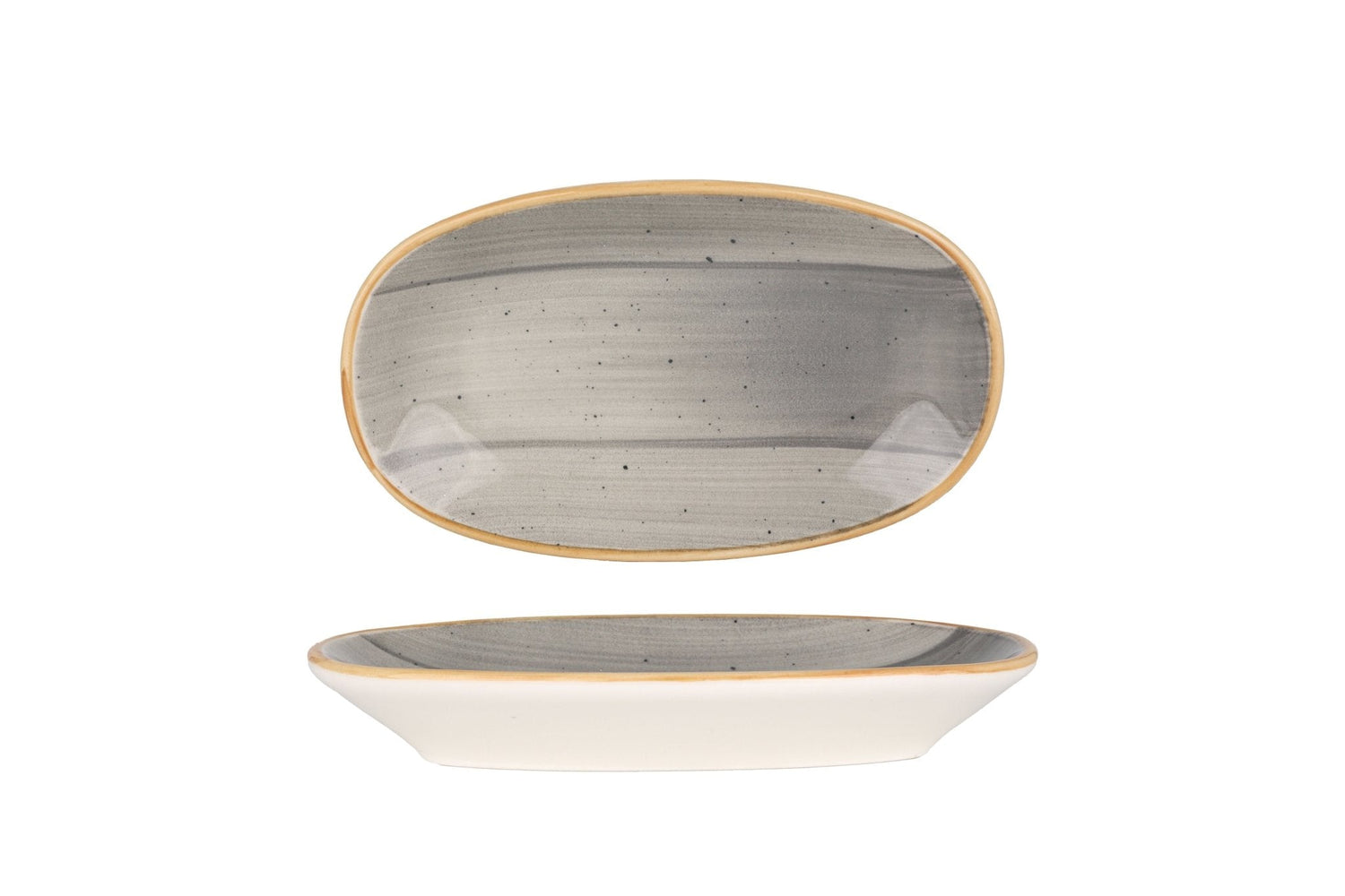 Bonna Serveerschaal - Aura Space - Porselein - 15x8.5 cm - set van 2