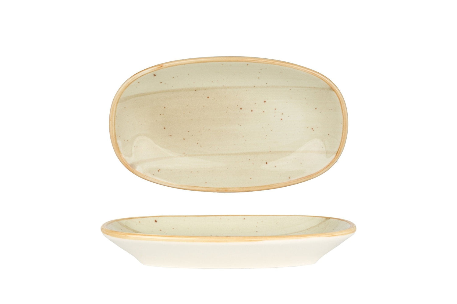 Bonna Serveerschaal - Aura Terrain - Porselein - 15x8.5 cm - set van 2