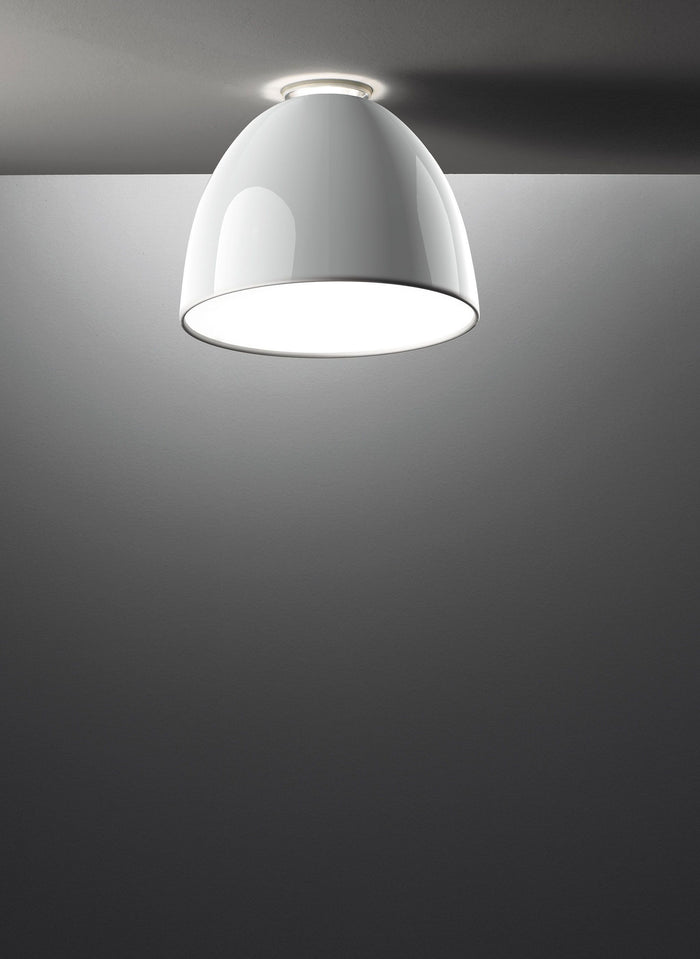 Nur Mini plafondlamp glanzend wit