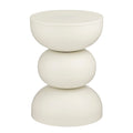 Mica Decorations Luna Bijzettafel - H46 x Ø32 cm - IJzer - Off-white