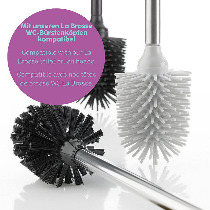 Toiletborstel met Houder, Polyresin, Wit - Kela | Merida