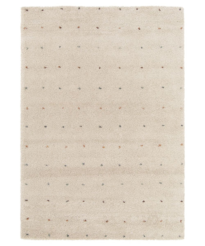 Amiah Hoogpolig vloerkleed - Dots crème|multi - 160x230 cm
