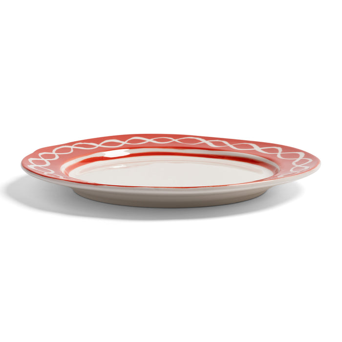 &k amsterdam Festivo Bord Ø 22,5 cm - Rood - Set van 2