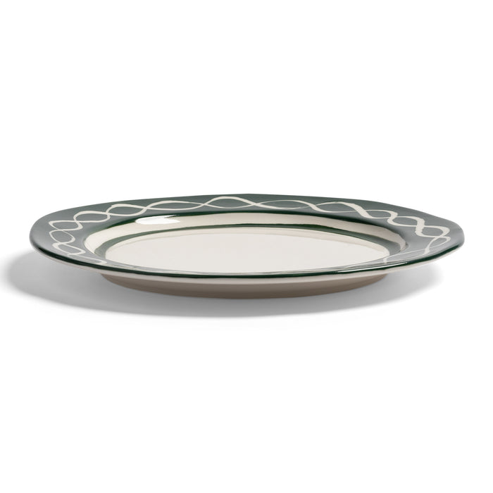 &k amsterdam Festivo Bord Ø 22,5 cm - Groen - Set van 2
