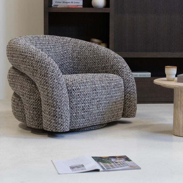 DÉJA Living - Draaifauteuil - Taupe Stof - 94x83x70cm - Bodø