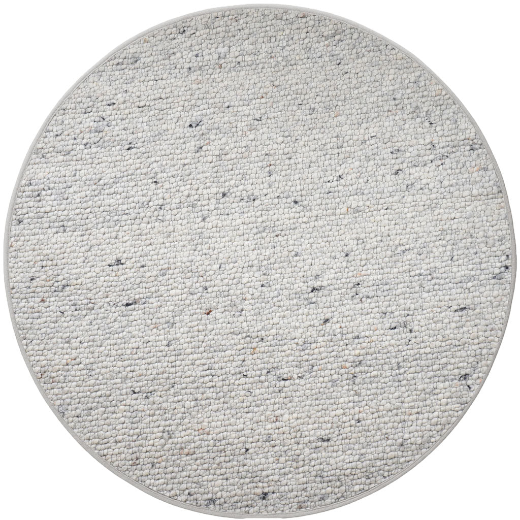 Veer Carpets - Vloerkleed Steve Licht Grijs Rond ø160 cm