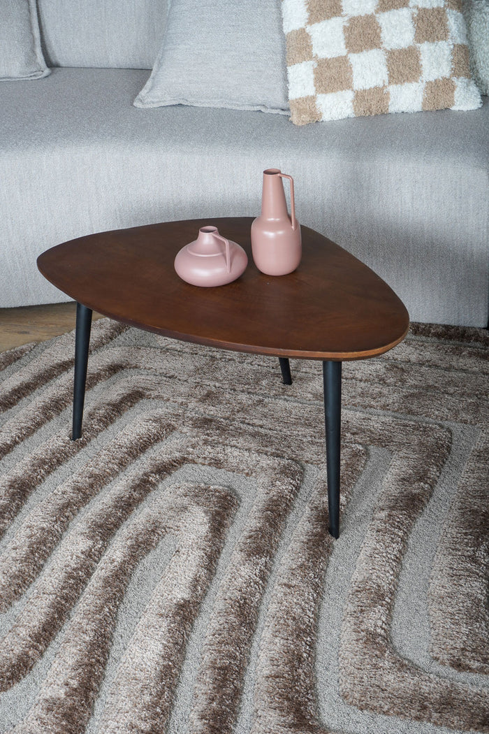 Veer Carpets - Vloerkleed Lima Bruin Rond ø160 cm