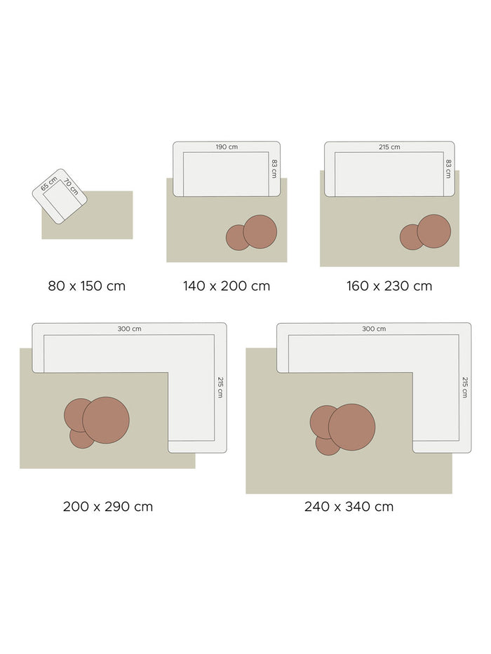 Veer Carpets - Vloerkleed Lima Bruin Rond ø160 cm