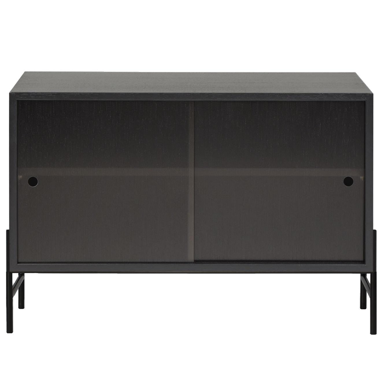 Hifive 75 dressoir H52 glas zwart eiken