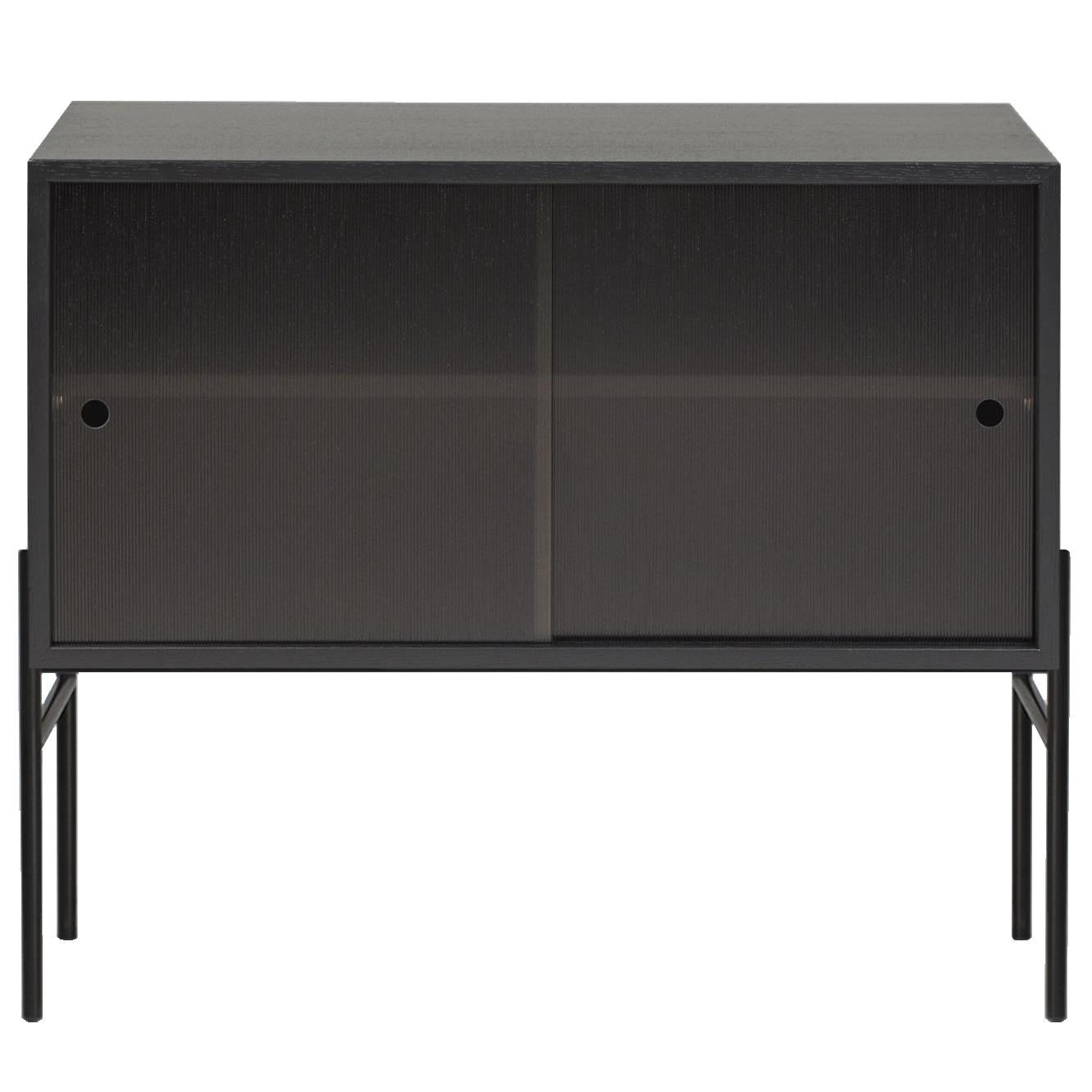 Hifive 75 dressoir H65 glas zwart eiken