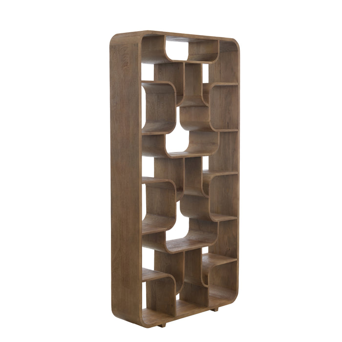 Light&living Kast open 100x30x200 cm LABARE grijs-donker bruin