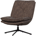 WOOOD Milaro Draaifauteuil - Polyester - Bruin Melange - 88x75x94